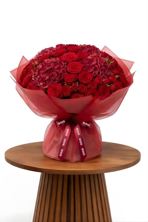Valentines Day Romantic Red Rose Bouquet