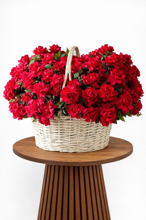Grand Red Roses Valentines Day Basket