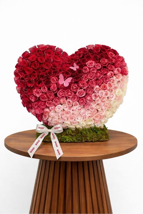Modern Premium Ombre Rose Heart Valentines Day