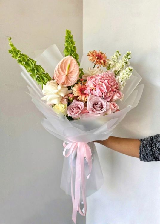 Fresh White Ohara Pink Hydrangea Cloud