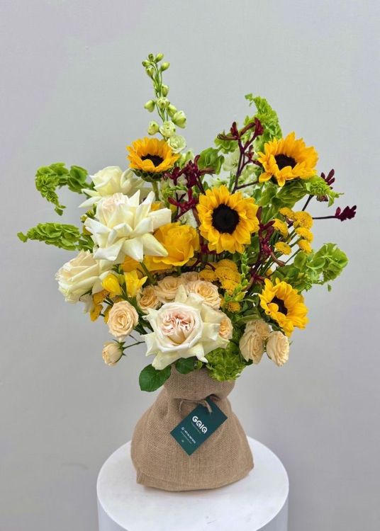 Golden Fresh Sunflower White Ohara Rose