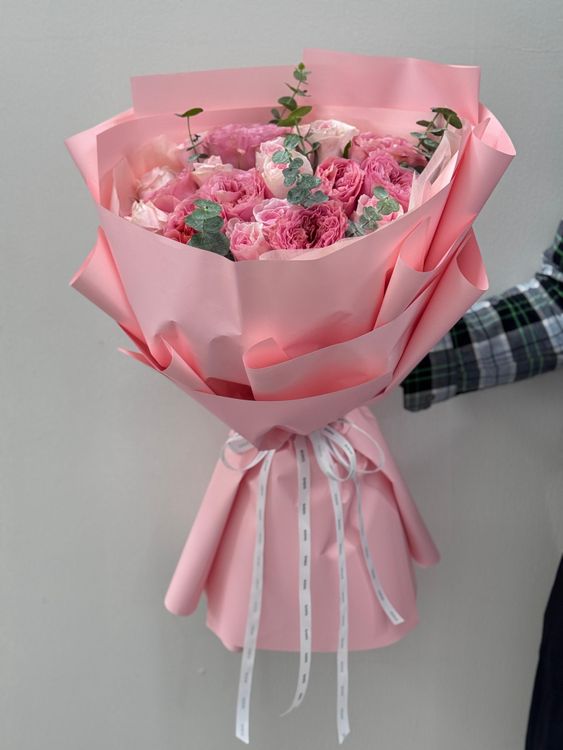 Sweet Pink Rose & Carnation - Flower Bouquet